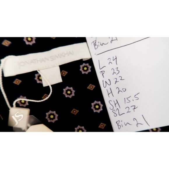 JONATHAN SIMKHAI Scarf Print Peasant Faux Wrap Long Sleeve Blouse US XS NWT - Picture 10 of 11